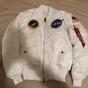 Alpha industries white nasa jacket